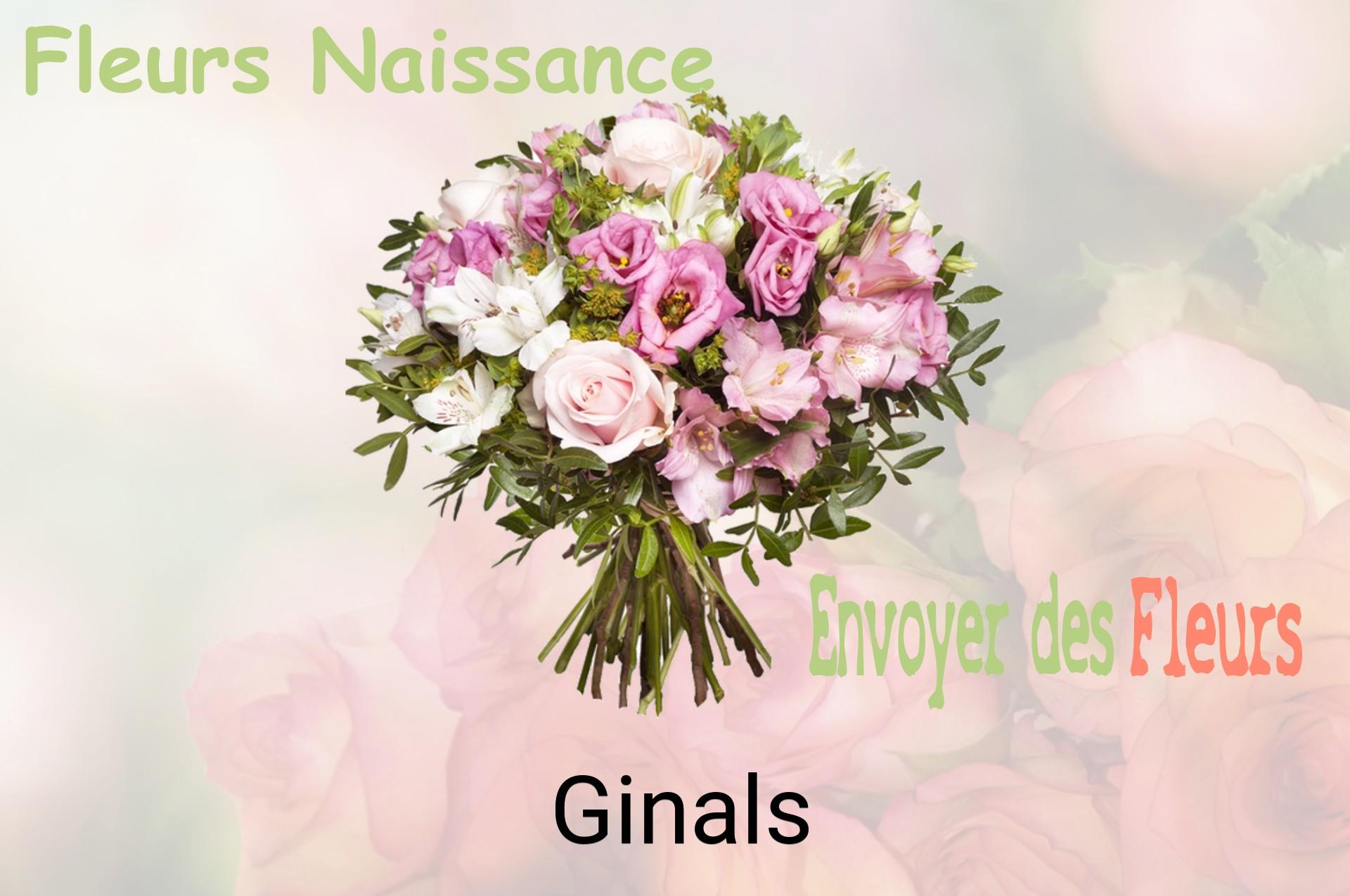 Bouquet de fleurs de naissance livré à Ginals